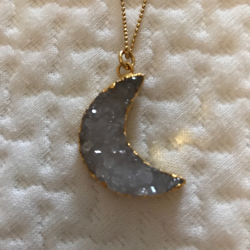 Amethyst moon necklace